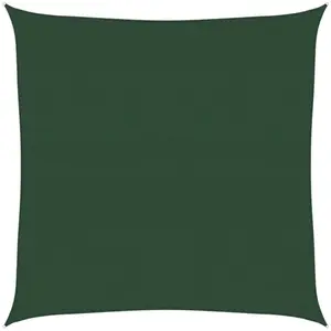 vidaXL Voile d'ombrage 160 g/m² Vert foncé 5x5 m PEHD pas cher