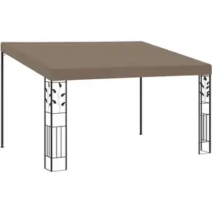 vidaXL Belvédère mural 4x3x2,5 m Taupe pas cher