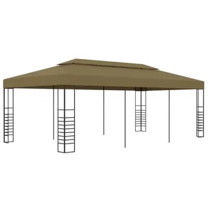 vidaXL Vidaxl Belvédère 6x3x2,7 M Taupe 180 G/M² pas cher
