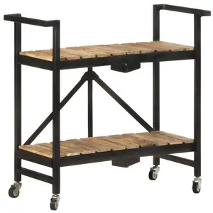Comparateur de prix : vidaXL Chariot de cuisine 87x36x81 cm Bois massif de manguier