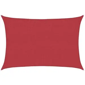vidaXL Voile d'ombrage 160 g/m² Rouge 5x6 m PEHD pas cher