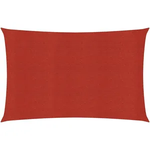 vidaXL Voile d'ombrage 160 g/m² Rouge 3,5x5 m PEHD pas cher