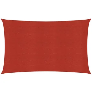 vidaXL Voile d'ombrage 160 g/m² Rouge 3x6 m PEHD pas cher