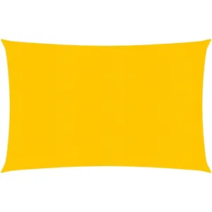 vidaXL Voile d'ombrage 160g/m² rectangulaire jaune 3,5x4,5 m PEHD pas cher