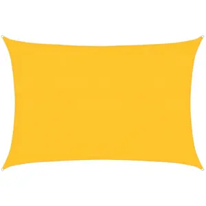 vidaXL Voile d'ombrage 160 g/m² rectangulaire jaune 3,5x5 m PEHD pas cher