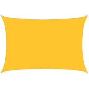 vidaXL Voile d'ombrage 160 g/m² rectangulaire jaune 4x6 m PEHD pas cher