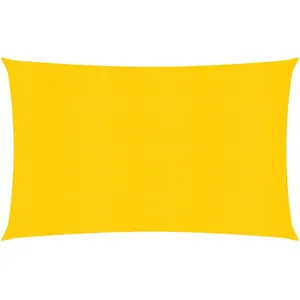 vidaXL Voile d'ombrage 160 g/m² rectangulaire jaune 6x8 m PEHD pas cher