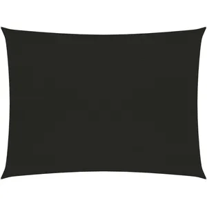 vidaXL Voile d'ombrage 160 g/m² Noir 6x7 m PEHD pas cher