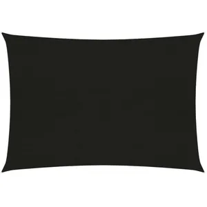 vidaXL Voile d'ombrage 160 g/m² Noir 3,5x5 m PEHD pas cher