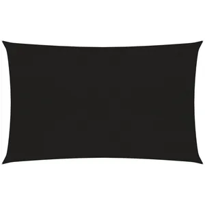 vidaXL Voile d'ombrage 160 g/m² rectangulaire noir 6x8 m PEHD pas cher