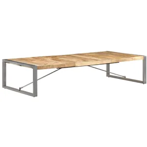 vidaXL Table basse 180x90x40 cm Bois de manguier brut pas cher