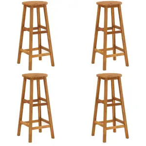 vidaXL Tabourets de bar lot de 4 bois d'acacia solide pas cher