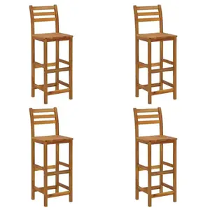 vidaXL Tabourets de bar lot de 4 bois d'acacia solide pas cher