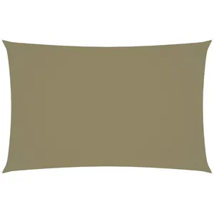vidaXL Voile de parasol tissu oxford rectangulaire 4x7 m beige pas cher