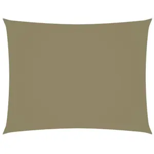 vidaXL Voile de parasol tissu oxford rectangulaire 3,5x4,5 m beige pas cher