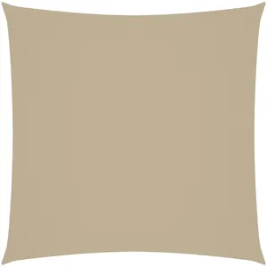 vidaXL Voile de parasol tissu oxford carré 5x5 m beige pas cher