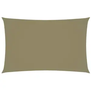vidaXL Voile de parasol tissu oxford rectangulaire 2,5x5 m beige pas cher