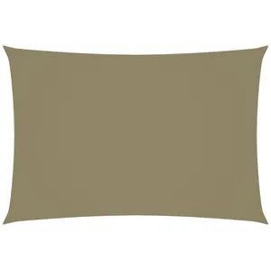 vidaXL Voile de parasol Tissu Oxford rectangulaire 3x5 m Beige pas cher
