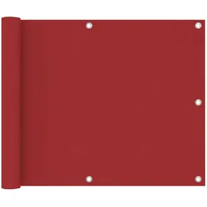 vidaXL Écran de balcon Rouge 75x500 cm Tissu Oxford pas cher