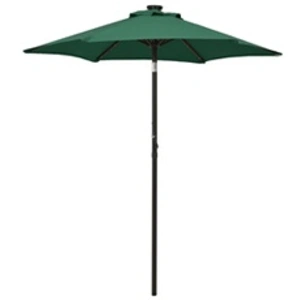 vidaXL Parasol avec lumières LED Vert 200x211 cm Aluminium