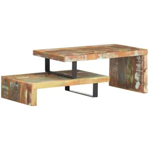 vidaXL Ensemble de table basse 2 pcs Bois de récupération massif pas cher