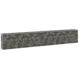 Comparateur de prix : vidaXL Mur en gabion avec couvercles Acier galvanisé 300x30x50 cm