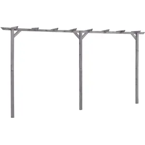 Comparateur de prix : vidaXL Pergola de jardin Gris 400x40x205 cm Bois de pin imprégné