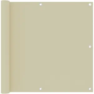 Comparateur de prix : vidaXL Écran de balcon Crème 90x500 cm Tissu Oxford