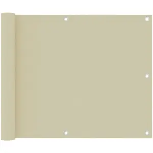 Comparateur de prix : vidaXL Écran de balcon Crème 75x300 cm Tissu Oxford