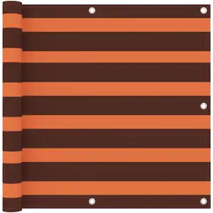 Comparateur de prix : vidaXL Écran de balcon Orange et marron 90x600 cm Tissu Oxford