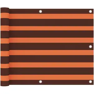 Comparateur de prix : vidaXL Écran de balcon Orange et marron 75x600 cm Tissu Oxford