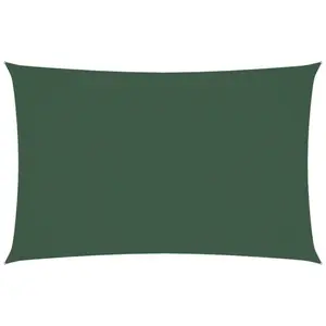 vidaXL Voile de parasol tissu oxford rectangulaire 4x7 m vert foncé pas cher