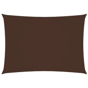 vidaXL Voile de parasol tissu oxford rectangulaire 3,5x4,5 m marron pas cher