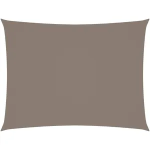 vidaXL Voile de parasol tissu oxford rectangulaire 2,5x3,5 m taupe pas cher