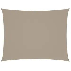 vidaXL Voile de parasol tissu oxford rectangulaire 3x4,5 m taupe pas cher