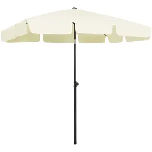 Comparateur de prix : vidaXL Parasol de plage jaune sable 200x125 cm