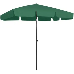 VIDAXL Parasol de plage 200x125 cm - Vert pas cher