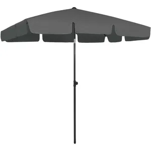 Comparateur de prix : vidaXL Parasol de plage anthracite 200x125 cm