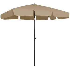 Comparateur de prix : vidaXL Parasol de plage taupe 200x125 cm