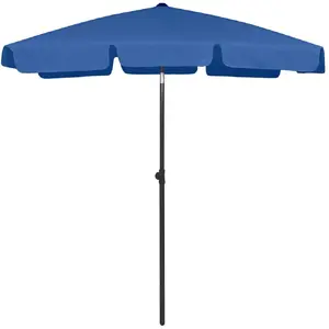 Vidaxl - Parasol de plage bleu azur 180x120 cm azure blue pas cher