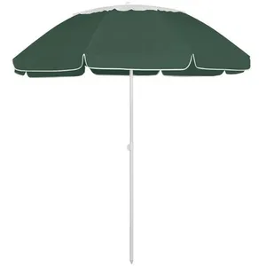 vidaXL Parasol de plage Vert 300 cm pas cher
