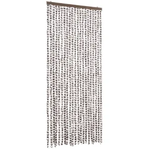 Comparateur de prix : vidaXL Moustiquaire Taupe et blanc 90x220 cm Chenille