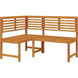 Comparateur de prix : vidaXL Banc d'angle de jardin 140 cm Bois solide d'acacia
