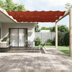 vidaXL Auvent vertical Terre cuite 180x1200 cm Tissu oxford pas cher