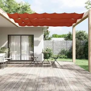 Comparateur de prix : vidaXL Auvent vertical Terre cuite 100x1000 cm Tissu oxford