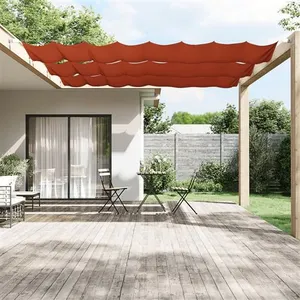 Comparateur de prix : vidaXL Auvent vertical Terre cuite 100x1200 cm Tissu oxford
