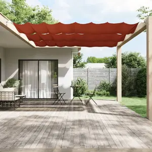 Comparateur de prix : vidaXL Auvent vertical Terre cuite 140x360 cm Tissu oxford