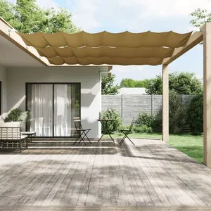 vidaXL Auvent vertical Beige 140x600 cm Tissu oxford pas cher