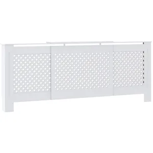 Comparateur de prix : vidaXL Cache-radiateur MDF Blanc 205 cm