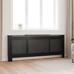 Comparateur de prix : vidaXL Cache-radiateur MDF Noir 205 cm
